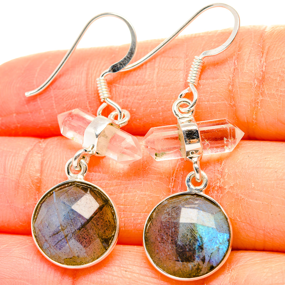 Labradorite Earrings handcrafted by Anasilvercos - EARR430438
