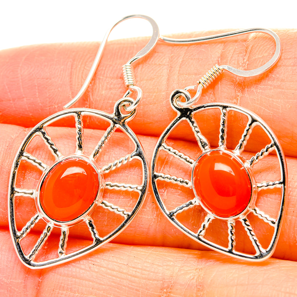 Carnelian Earrings handcrafted by Anasilvercos - EARR430442