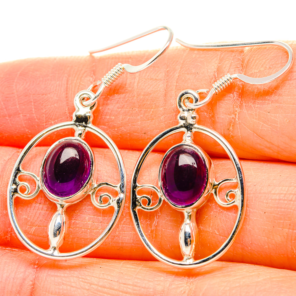 Amethyst Earrings handcrafted by Anasilvercos - EARR430450