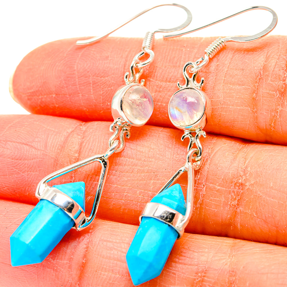 Sleeping Beauty Turquoise Earrings handcrafted by Anasilvercos - EARR430453