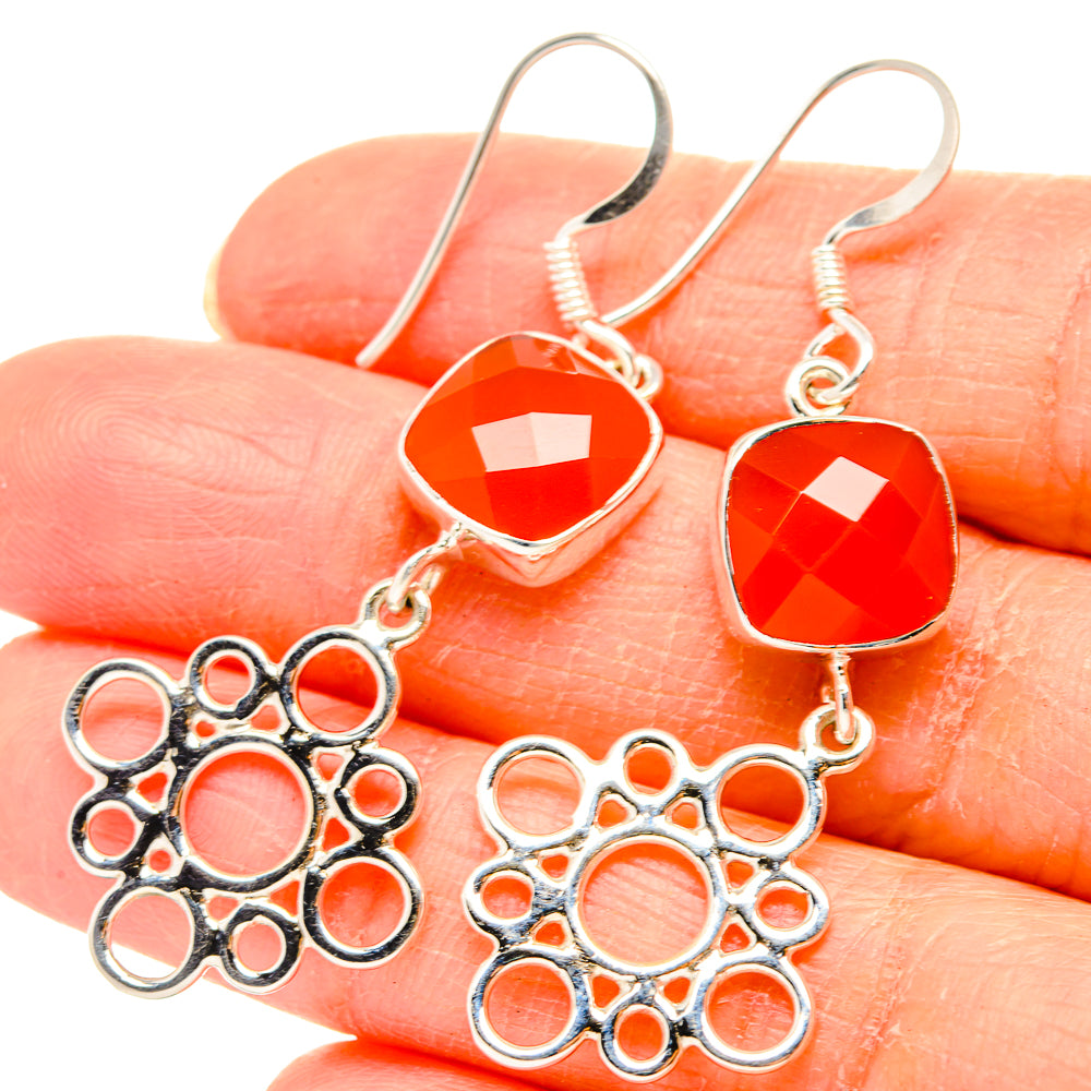 Carnelian Earrings handcrafted by Anasilvercos - EARR430454