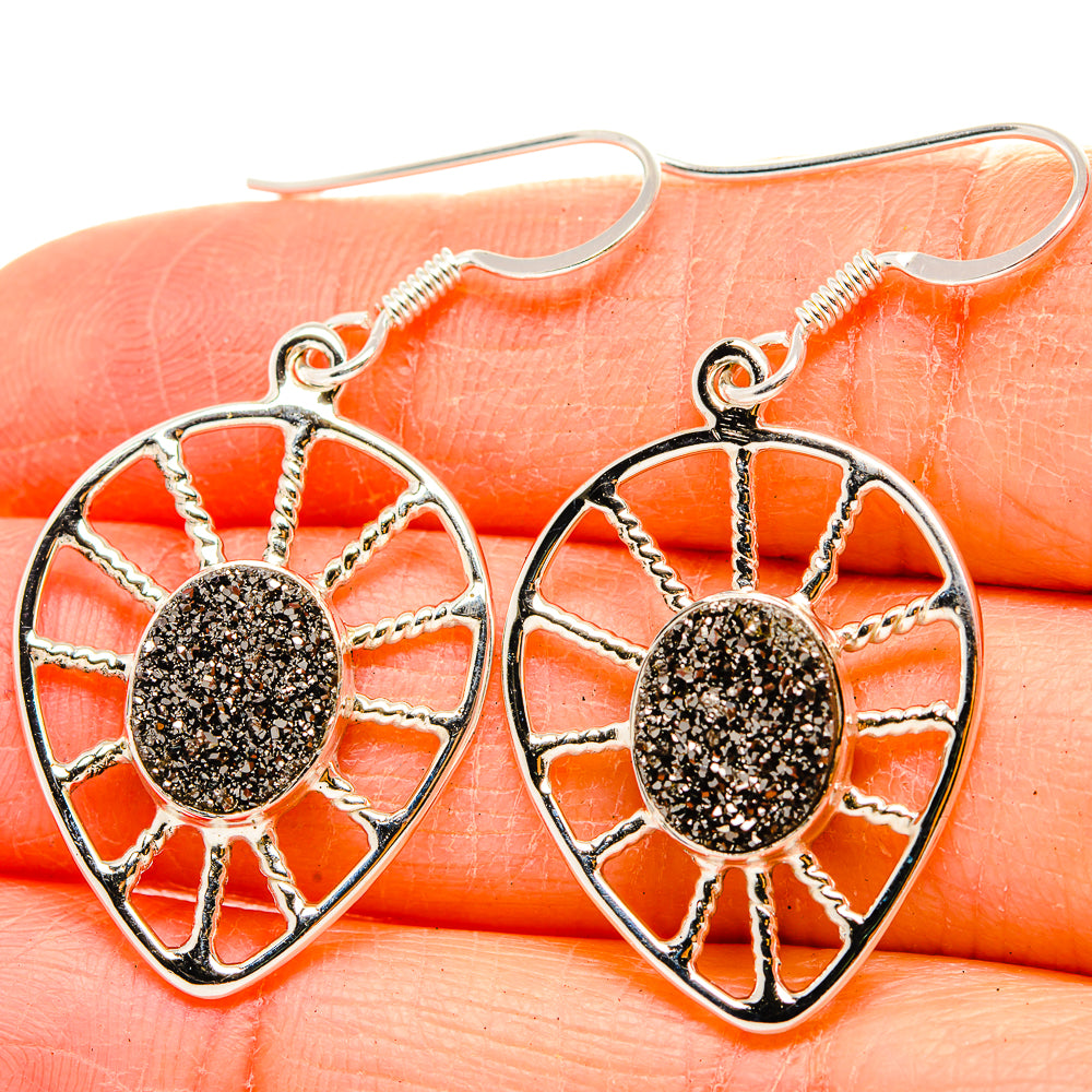 Metallic Druzy Earrings handcrafted by Anasilvercos - EARR430455