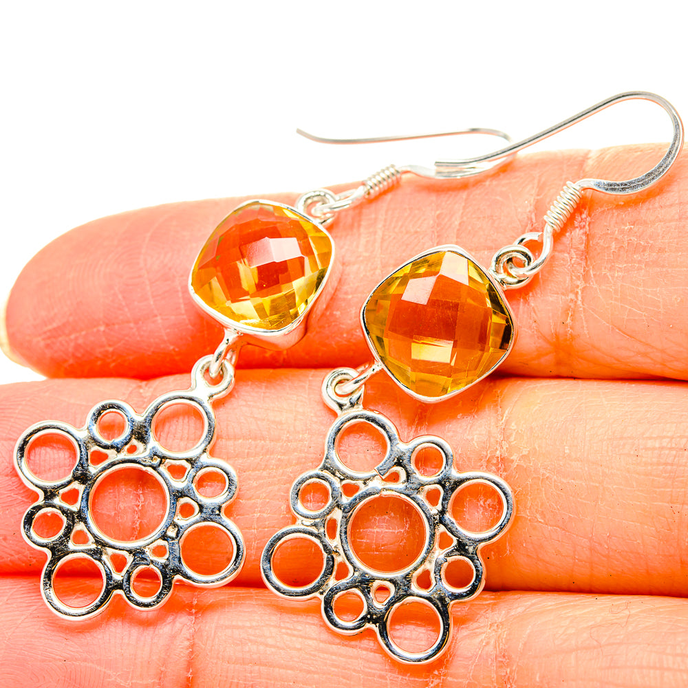 Citrine Earrings handcrafted by Anasilvercos - EARR430456