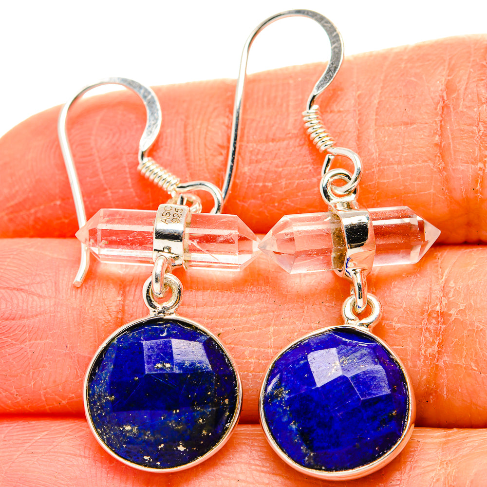 Lapis Lazuli Earrings handcrafted by Anasilvercos - EARR430457
