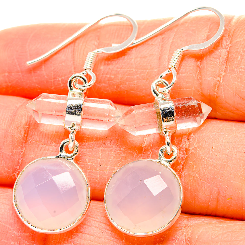 Rainbow Moonstone Earrings handcrafted by Anasilvercos - EARR430463