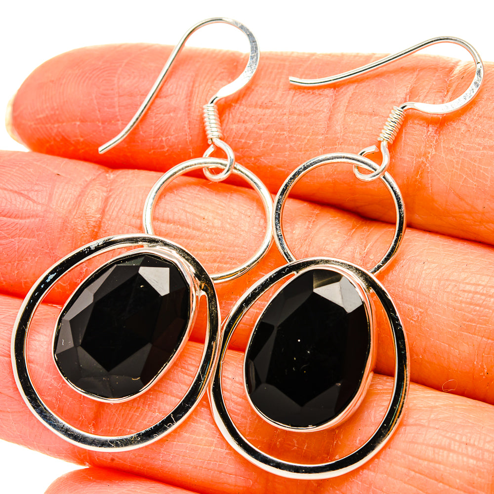 Black Onyx Earrings handcrafted by Anasilvercos - EARR430483