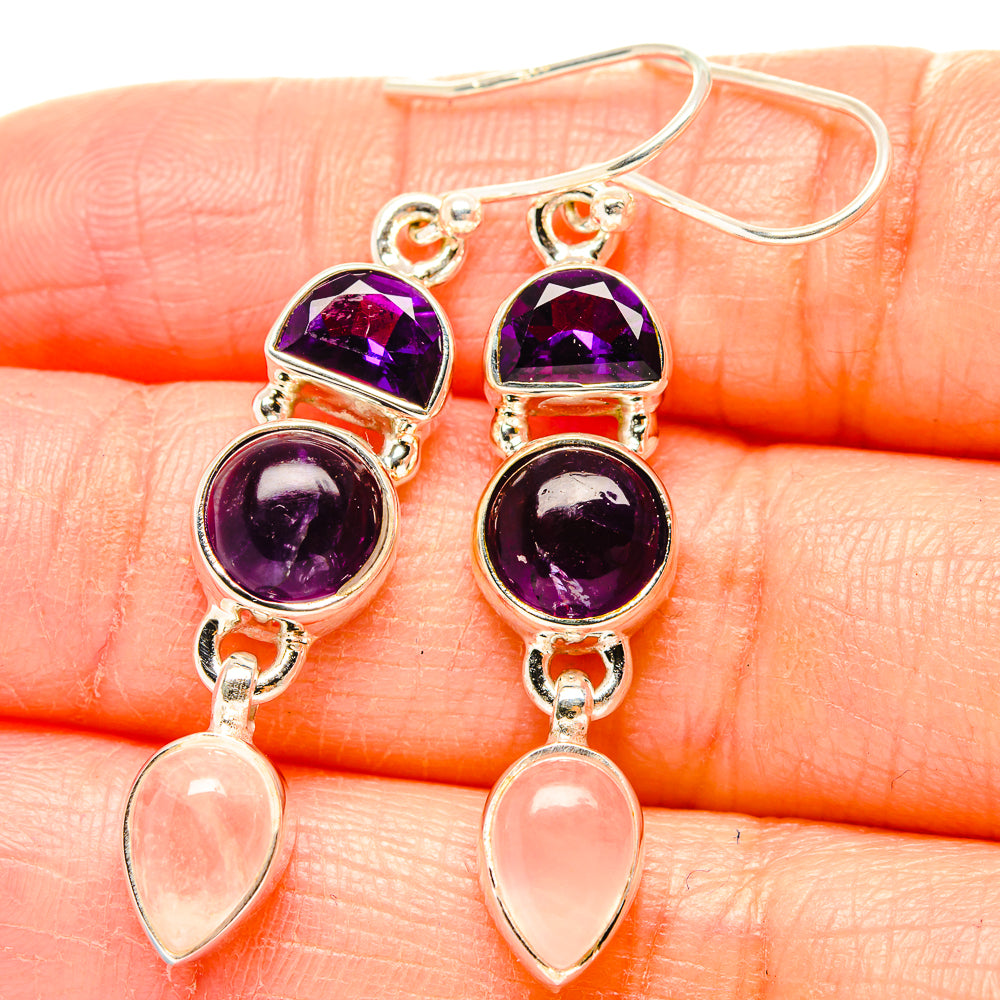 Amethyst Earrings handcrafted by Anasilvercos - EARR430496