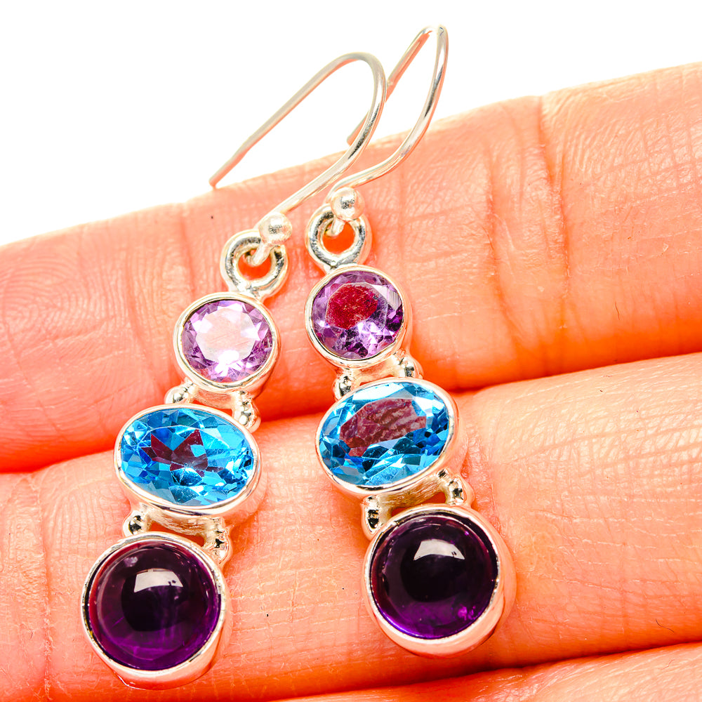 Amethyst Earrings handcrafted by Anasilvercos - EARR430503
