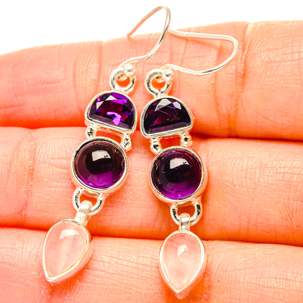 Amethyst Earrings handcrafted by Anasilvercos - EARR430505