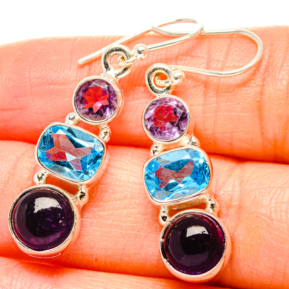 Amethyst Earrings handcrafted by Anasilvercos - EARR430507