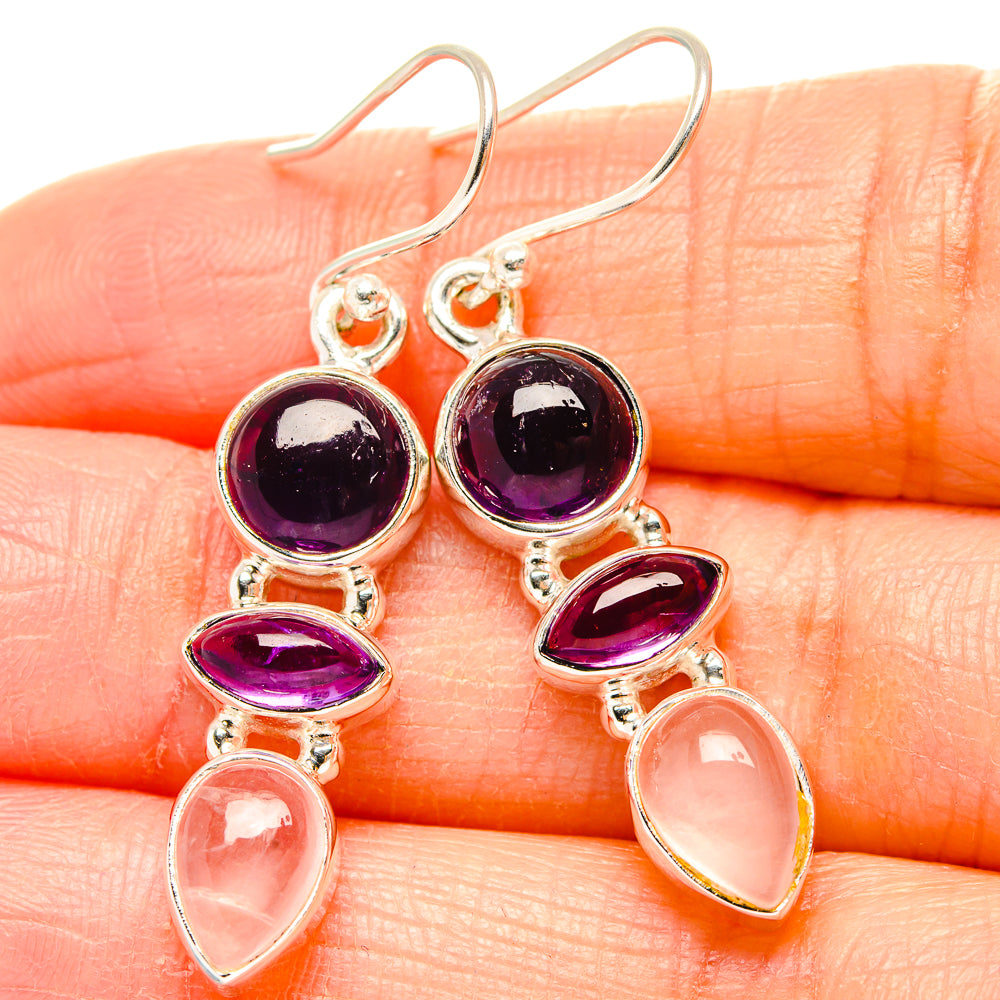 Amethyst Earrings handcrafted by Anasilvercos - EARR430510