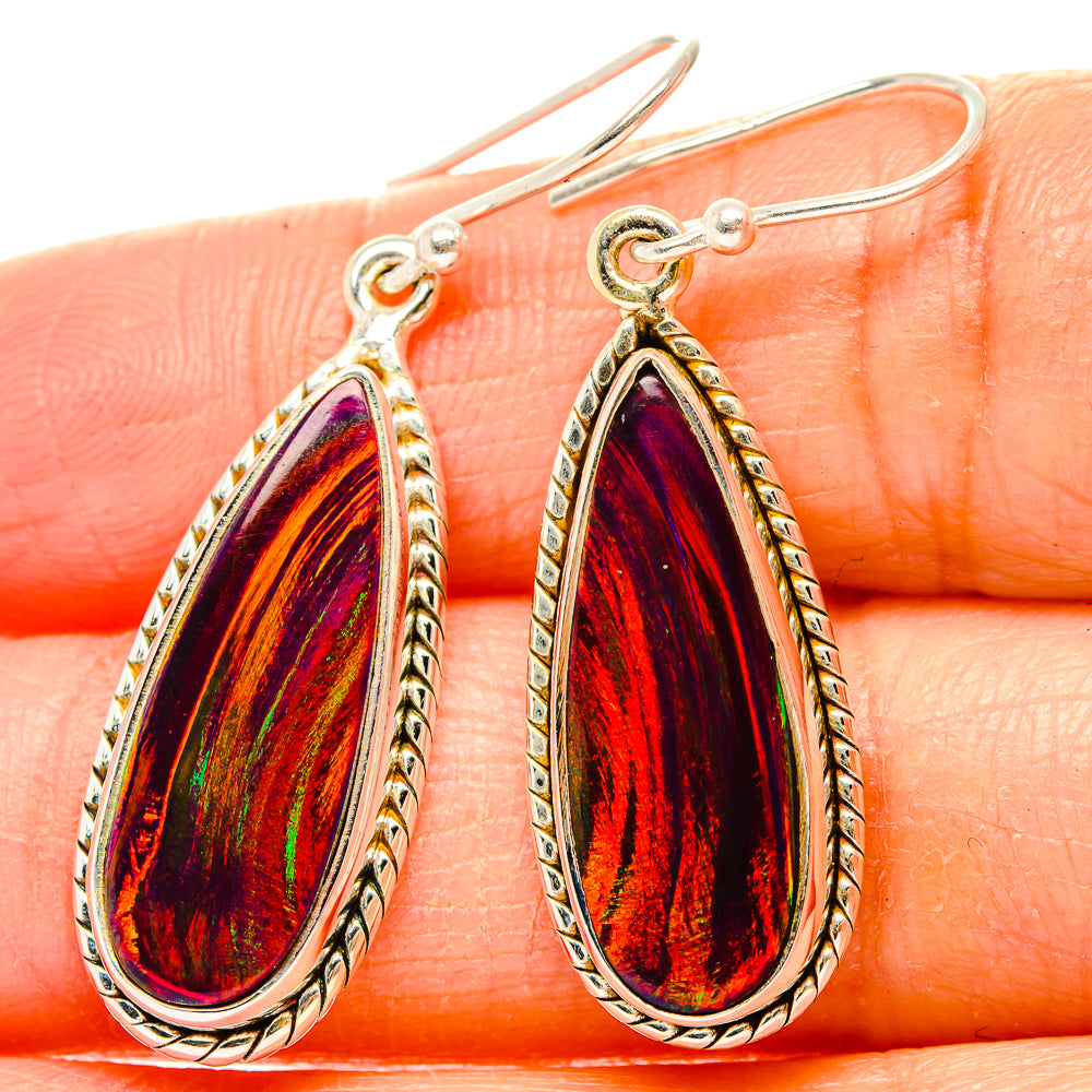 Aura Opal Earrings handcrafted by Anasilvercos - EARR430515