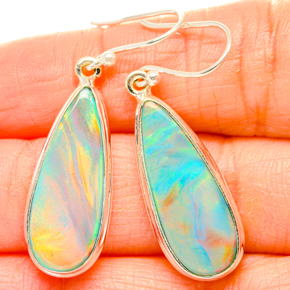 Aura Opal Earrings handcrafted by Anasilvercos - EARR430518