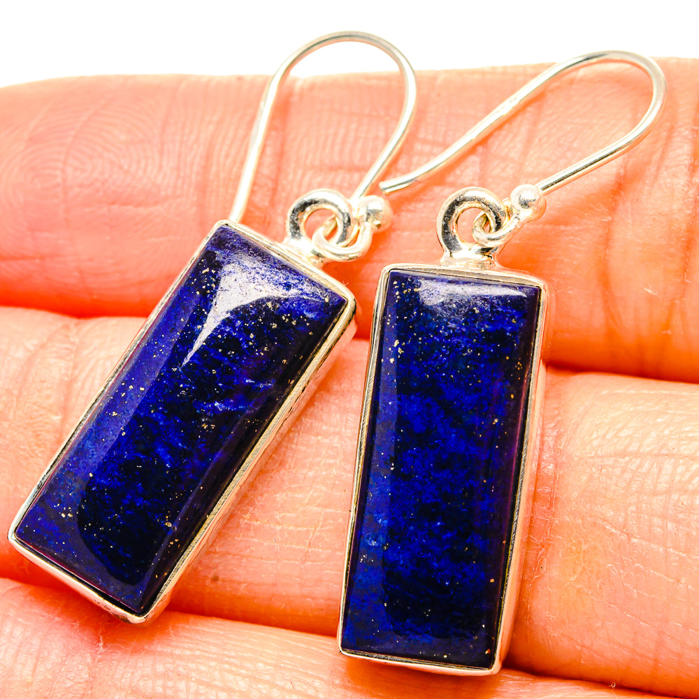 Lapis Lazuli Earrings handcrafted by Anasilvercos - EARR430526