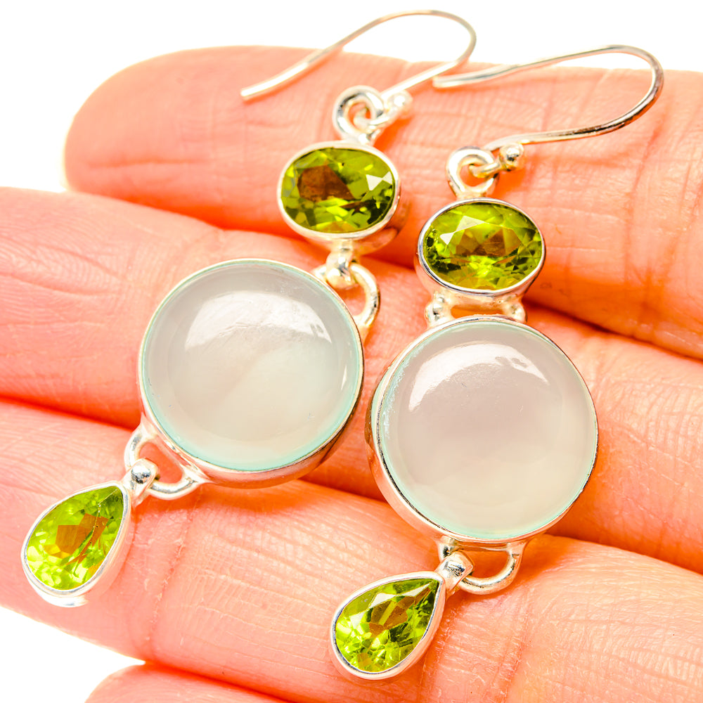 Prehnite Earrings handcrafted by Anasilvercos - EARR430531