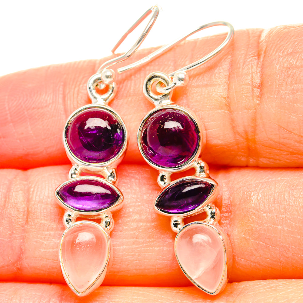Amethyst Earrings handcrafted by Anasilvercos - EARR430535
