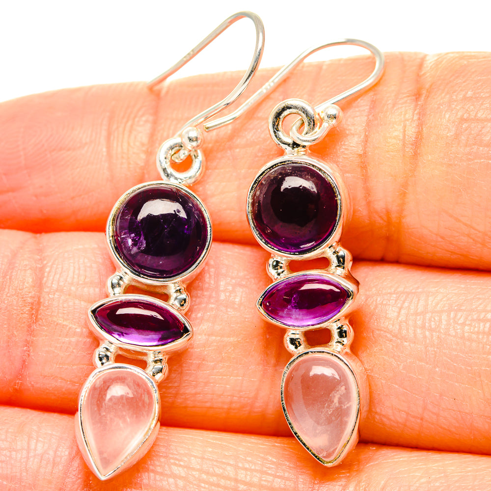 Amethyst Earrings handcrafted by Anasilvercos - EARR430543