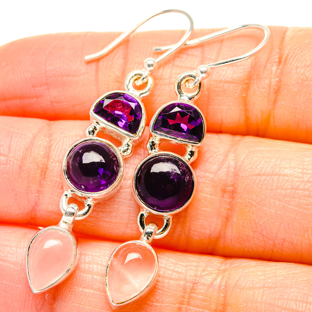 Amethyst Earrings handcrafted by Anasilvercos - EARR430544