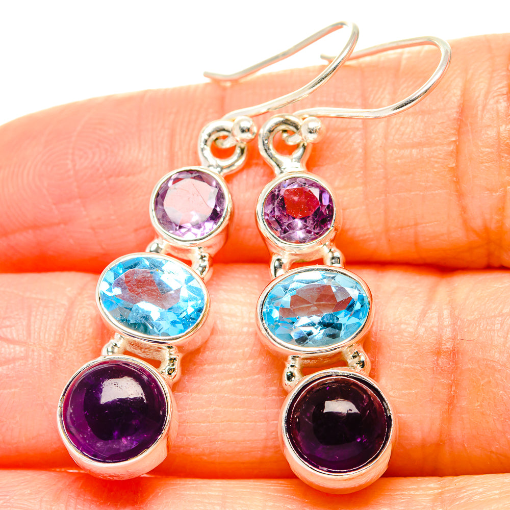 Amethyst Earrings handcrafted by Anasilvercos - EARR430558
