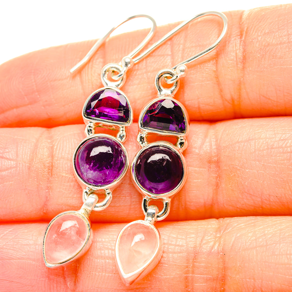 Amethyst Earrings handcrafted by Anasilvercos - EARR430561