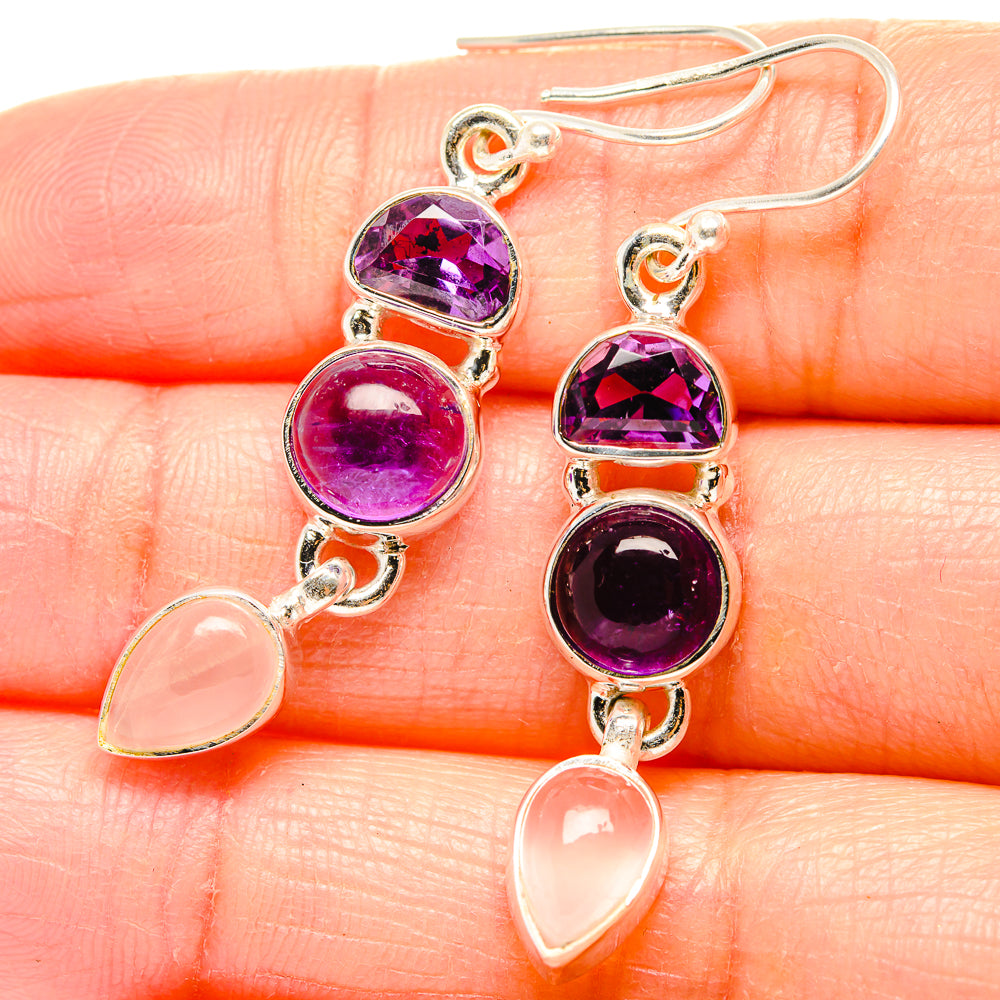 Amethyst Earrings handcrafted by Anasilvercos - EARR430567