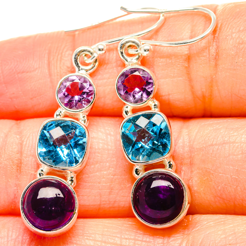 Amethyst Earrings handcrafted by Anasilvercos - EARR430574