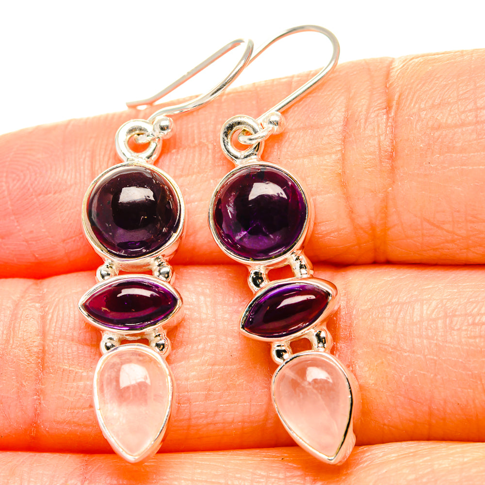 Amethyst Earrings handcrafted by Anasilvercos - EARR430578