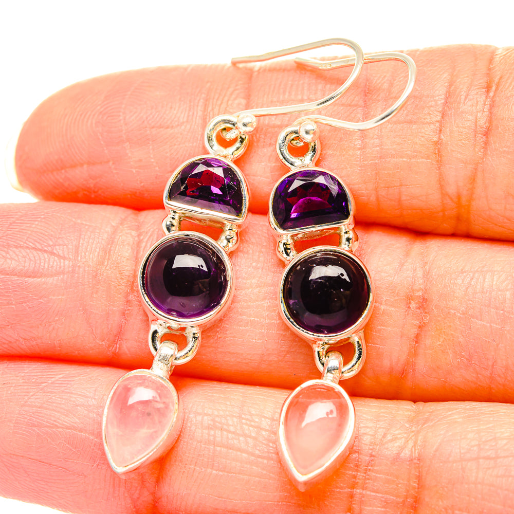 Amethyst Earrings handcrafted by Anasilvercos - EARR430589