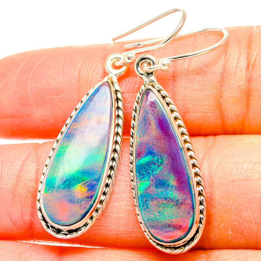 Aura Opal Earrings handcrafted by Anasilvercos - EARR430591