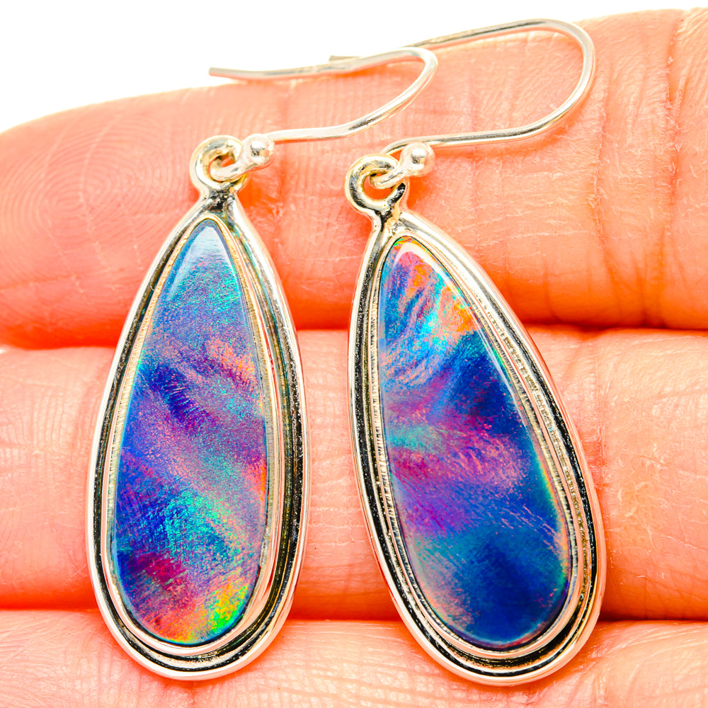 Aura Opal Earrings handcrafted by Anasilvercos - EARR430597