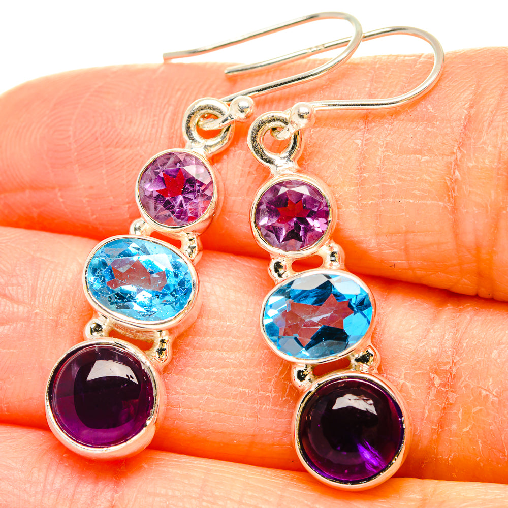 Amethyst Earrings handcrafted by Anasilvercos - EARR430608