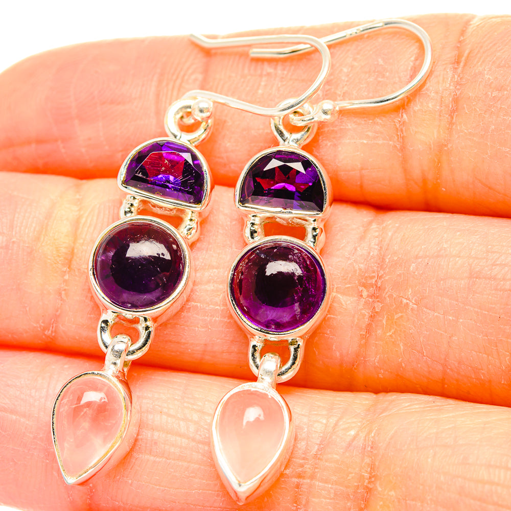 Amethyst Earrings handcrafted by Anasilvercos - EARR430615