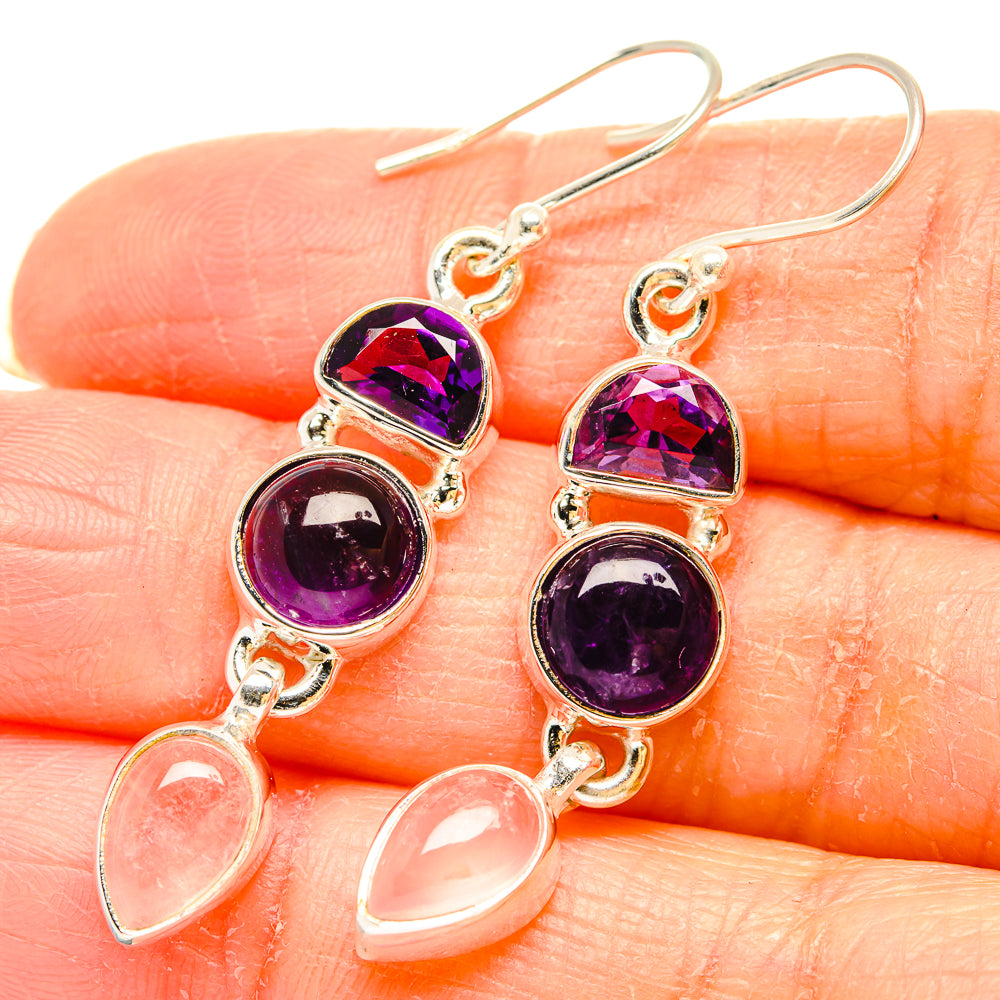 Amethyst Earrings handcrafted by Anasilvercos - EARR430630