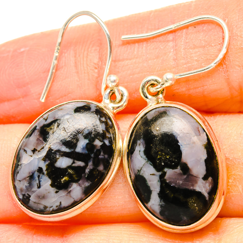 Gabbro Stone Earrings handcrafted by Anasilvercos - EARR430635