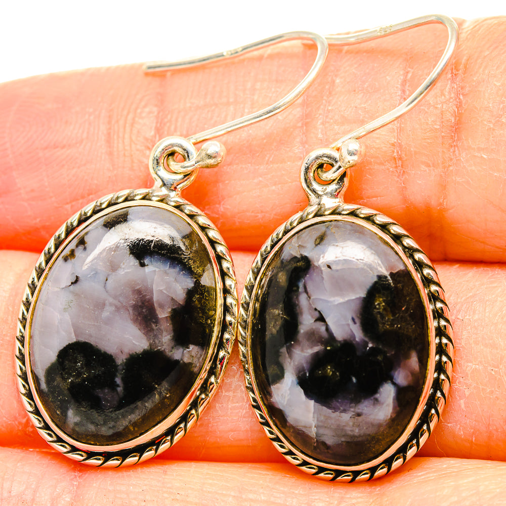 Gabbro Stone Earrings handcrafted by Anasilvercos - EARR430642