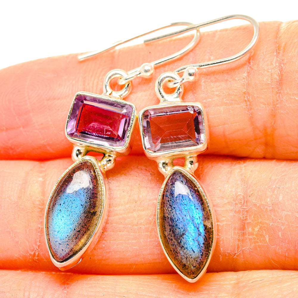 Labradorite Earrings handcrafted by Anasilvercos - EARR430647