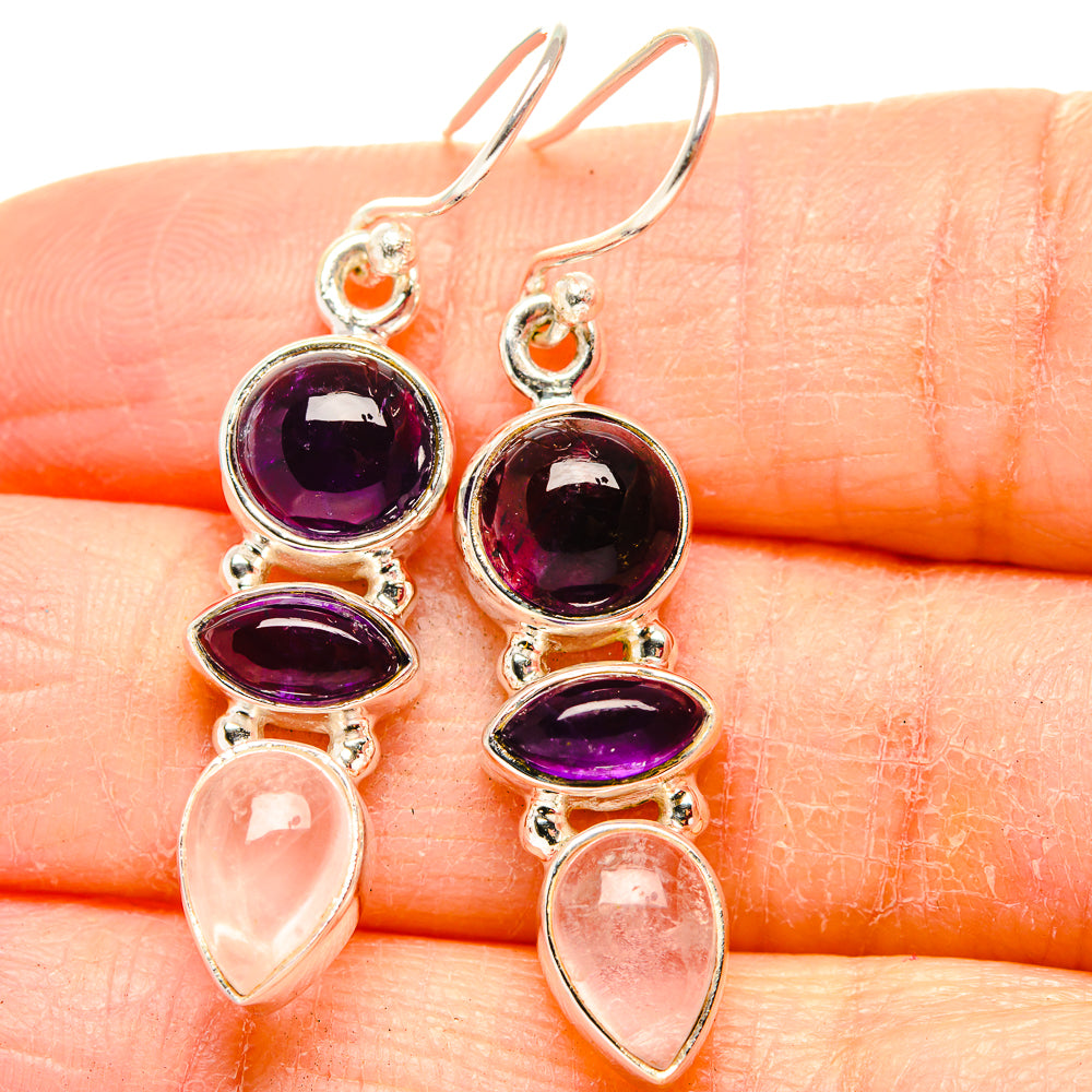 Amethyst Earrings handcrafted by Anasilvercos - EARR430649