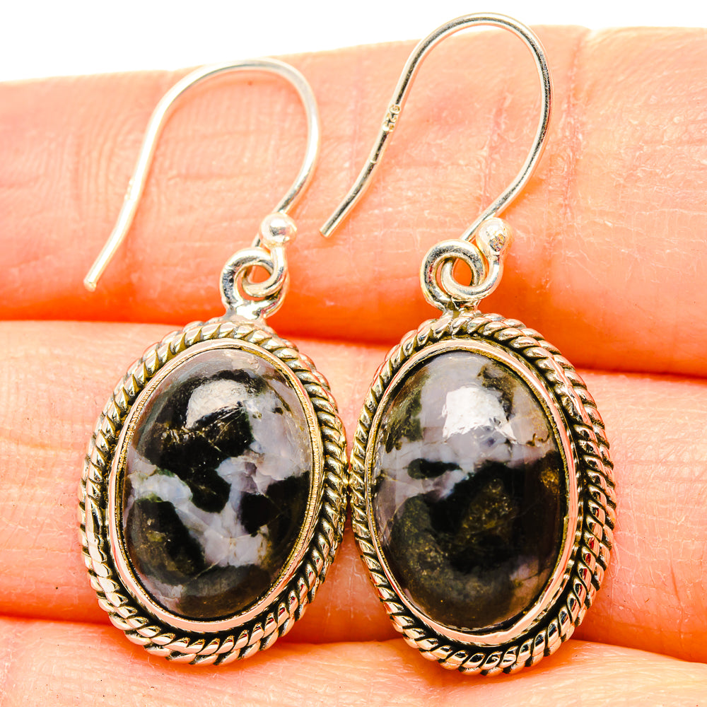 Gabbro Stone Earrings handcrafted by Anasilvercos - EARR430650