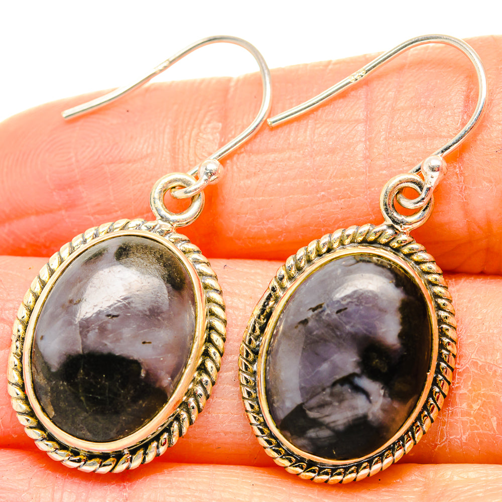 Gabbro Stone Earrings handcrafted by Anasilvercos - EARR430665