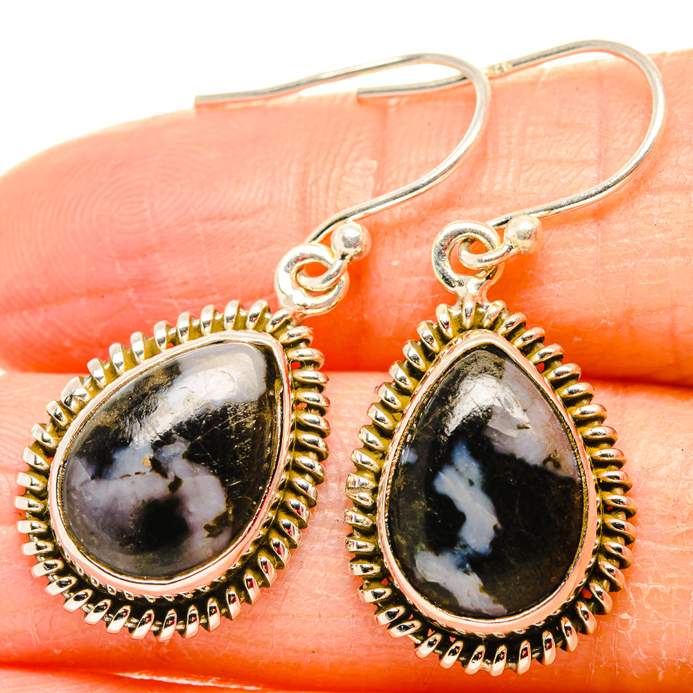 Gabbro Stone Earrings handcrafted by Anasilvercos - EARR430671
