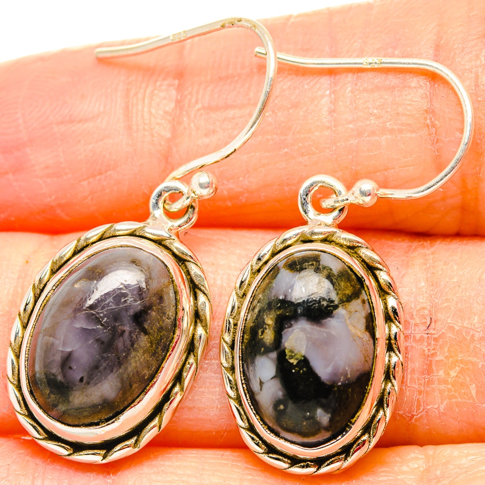 Gabbro Stone Earrings handcrafted by Anasilvercos - EARR430676
