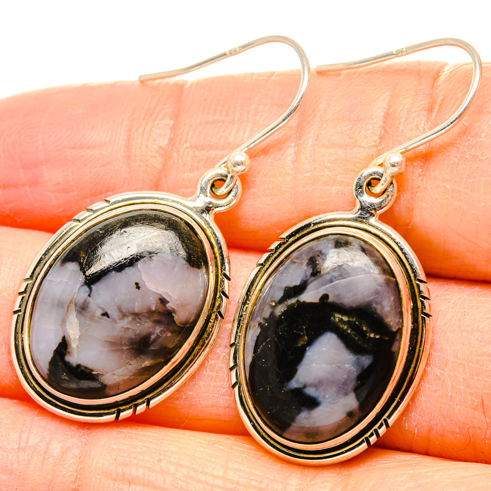 Gabbro Stone Earrings handcrafted by Anasilvercos - EARR430677