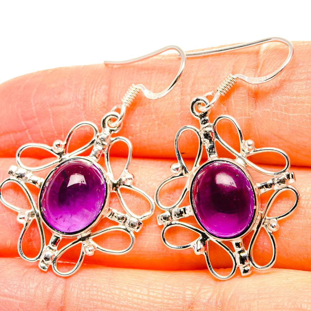 Amethyst Earrings handcrafted by Anasilvercos - EARR430682