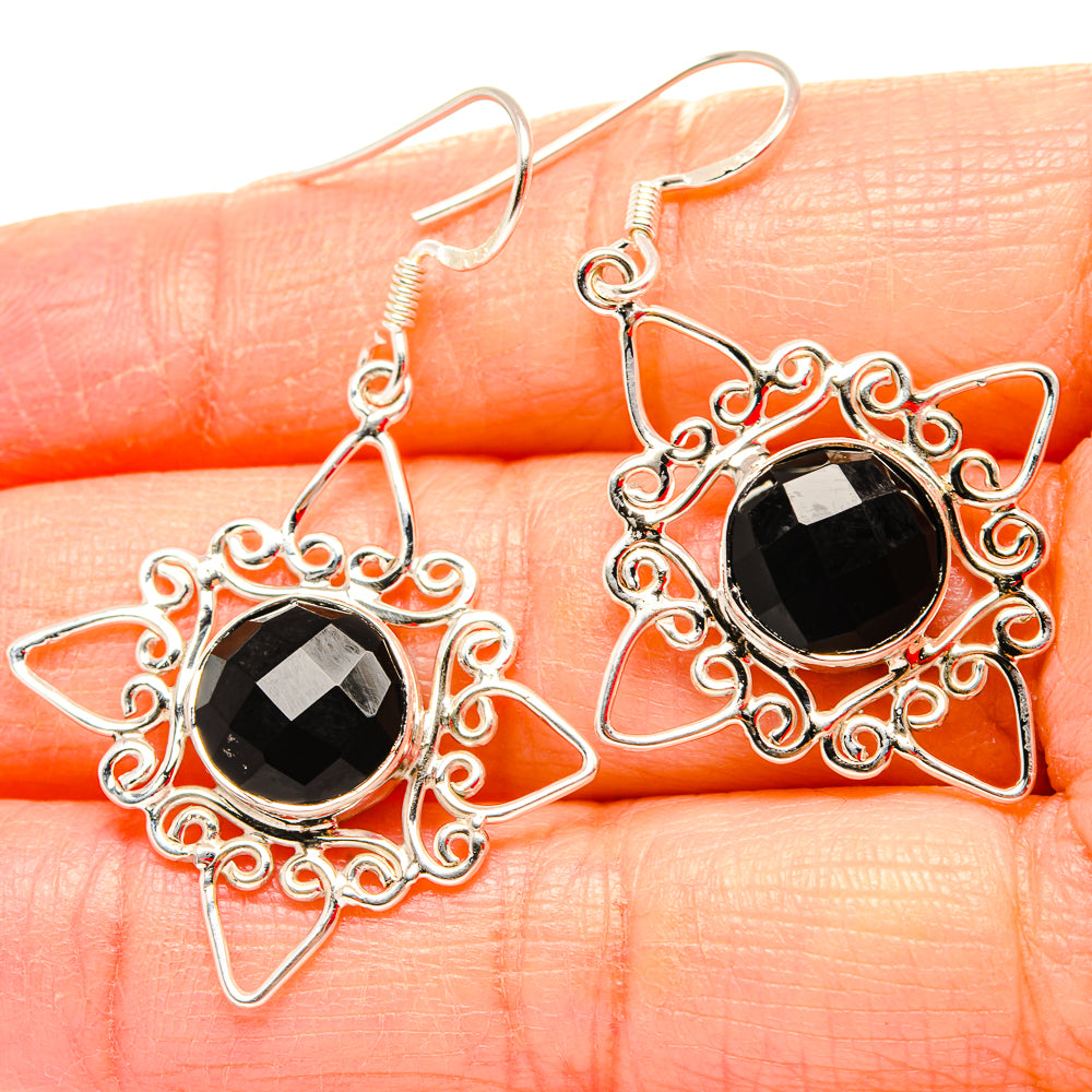 Black Onyx Earrings handcrafted by Anasilvercos - EARR430684