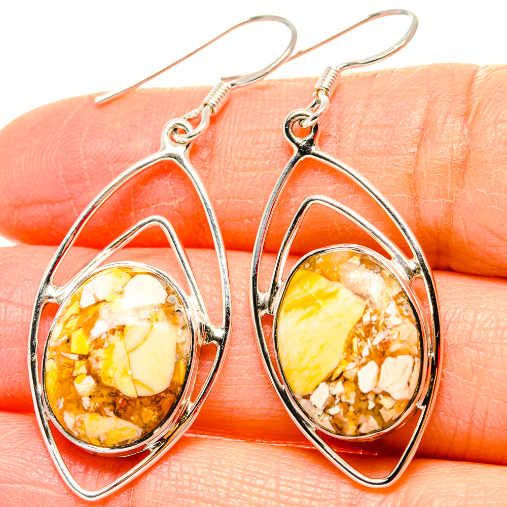 Brecciated Mookaite Earrings handcrafted by Anasilvercos - EARR430686