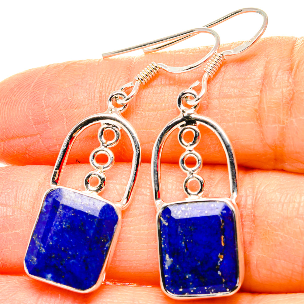 Lapis Lazuli Earrings handcrafted by Anasilvercos - EARR430690