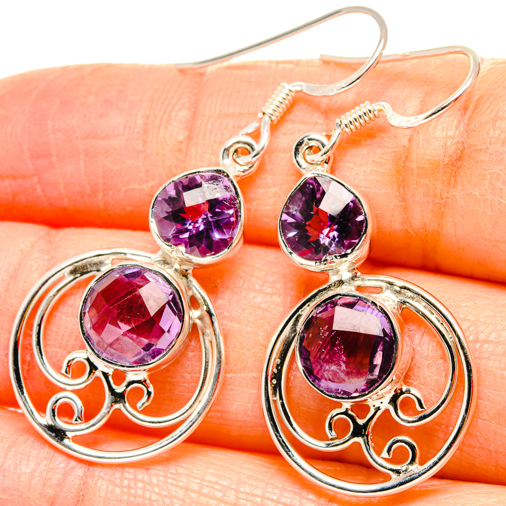 Amethyst Earrings handcrafted by Anasilvercos - EARR430692