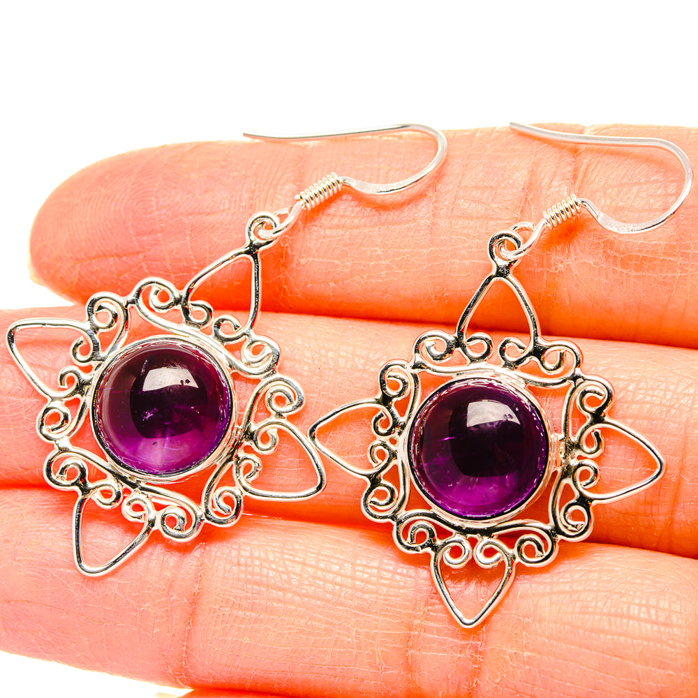 Amethyst Earrings handcrafted by Anasilvercos - EARR430696