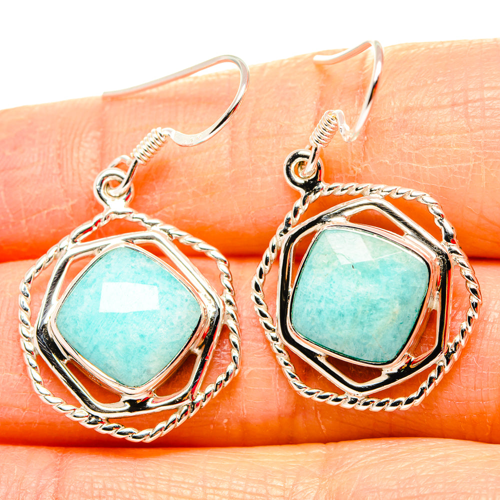Amazonite Earrings handcrafted by Anasilvercos - EARR430703