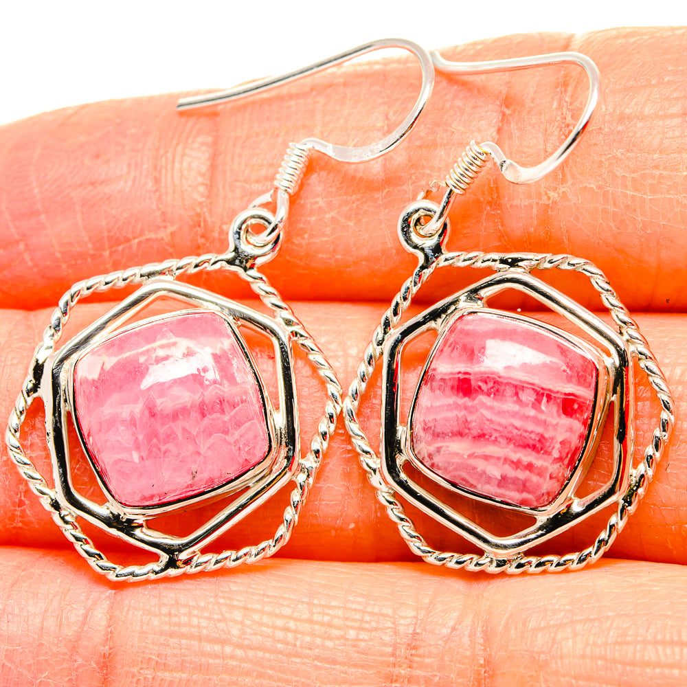 Rhodochrosite Earrings handcrafted by Anasilvercos - EARR430710
